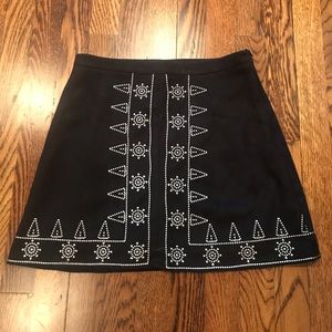 Suede LF Black Suede Mini Skirt
